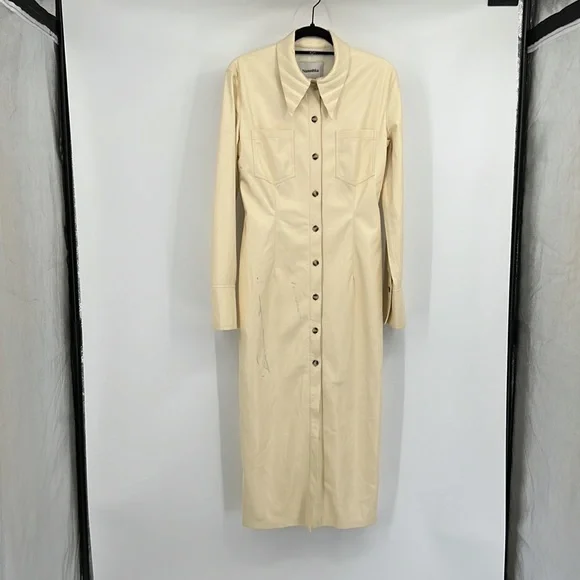 Nanushka Tegan Dress in Vanilla - Picture 4 of 14